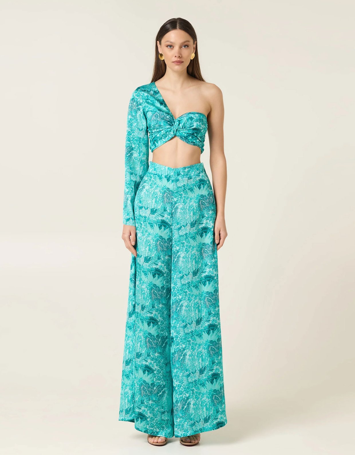 Eveleya Serafina high waisted satin pants