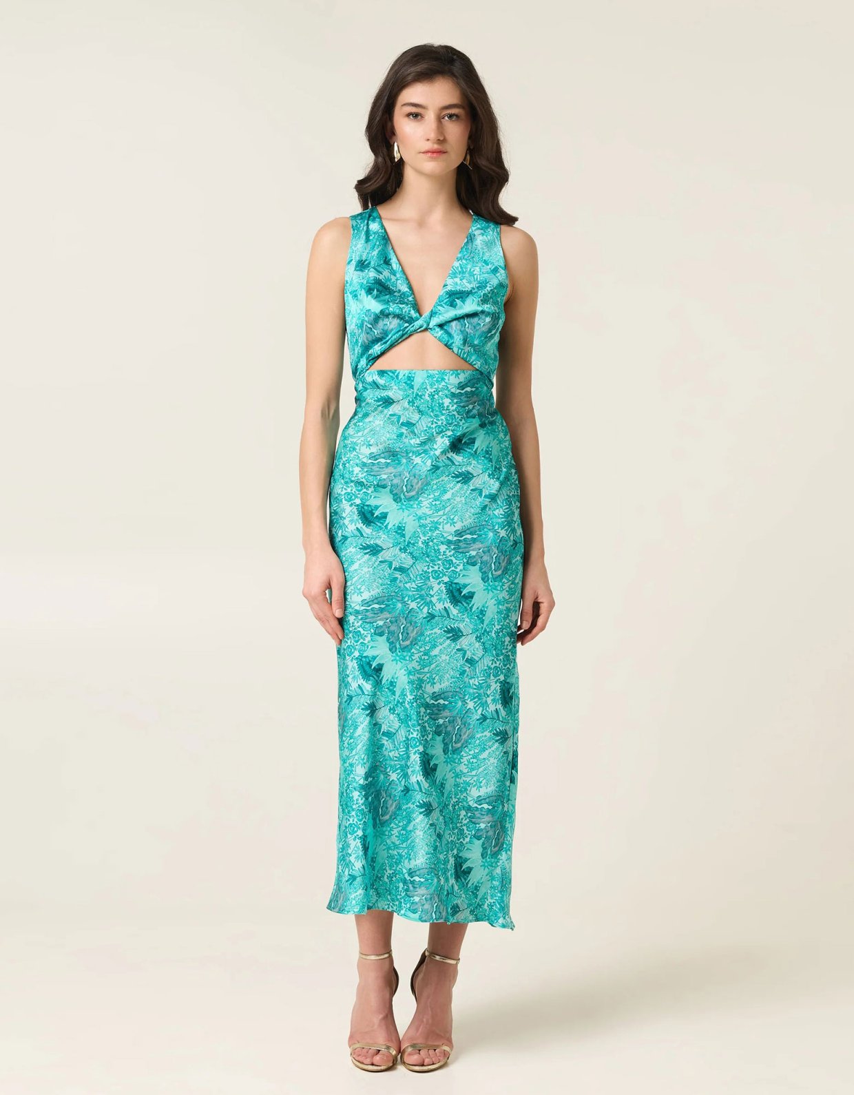 Eveleya Serafina midi satin dress
