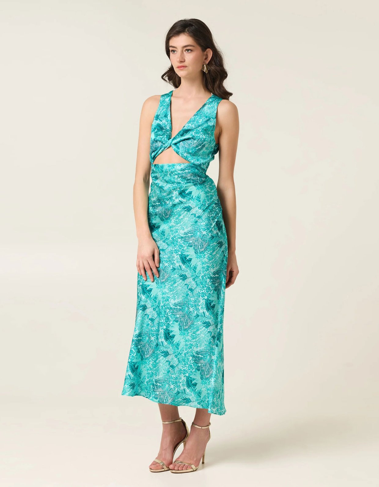 Eveleya Serafina midi satin dress