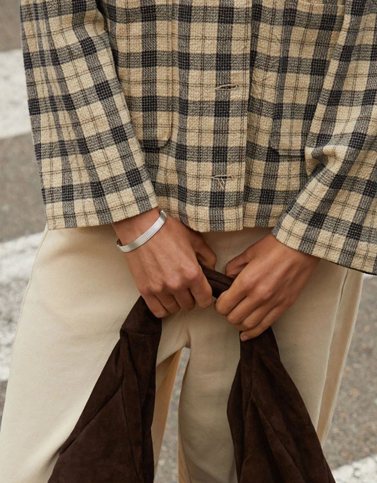 Moncollier Serengueti silver cuff bracelet