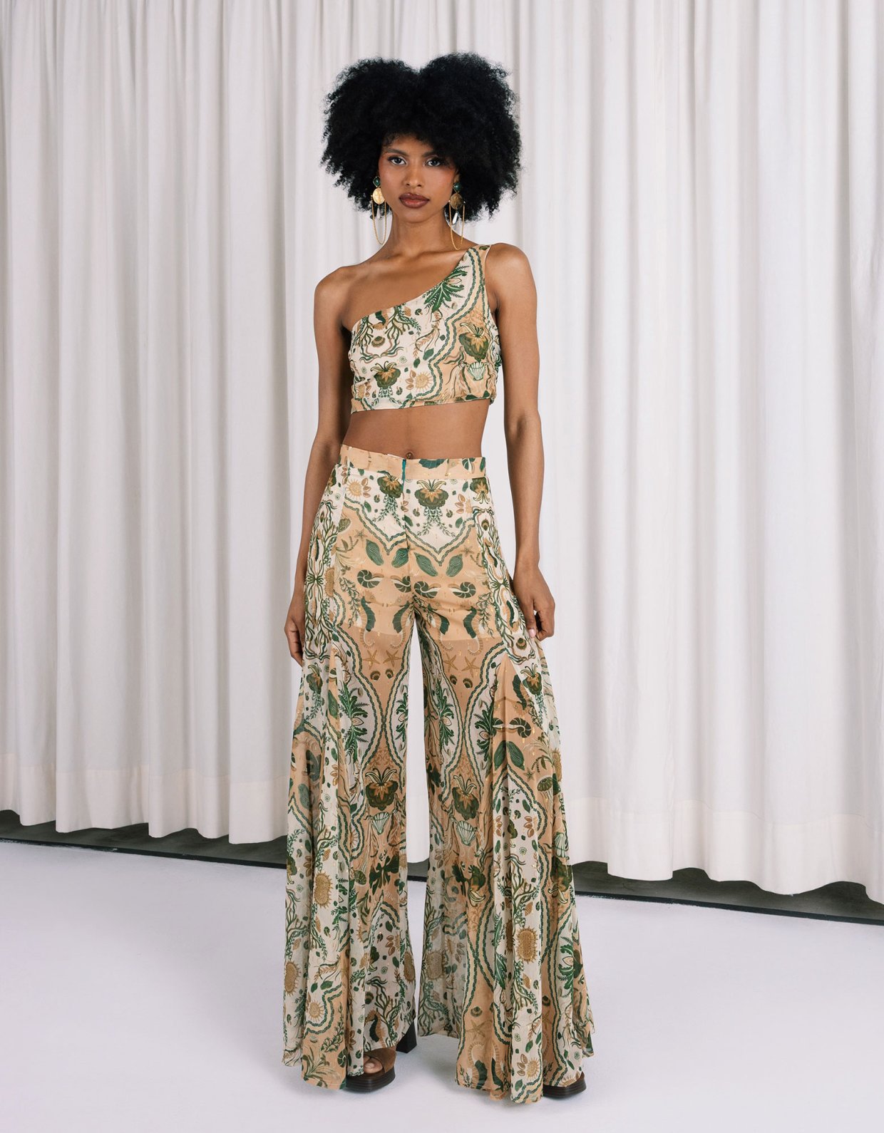 Abstracto Shells wide leg pants