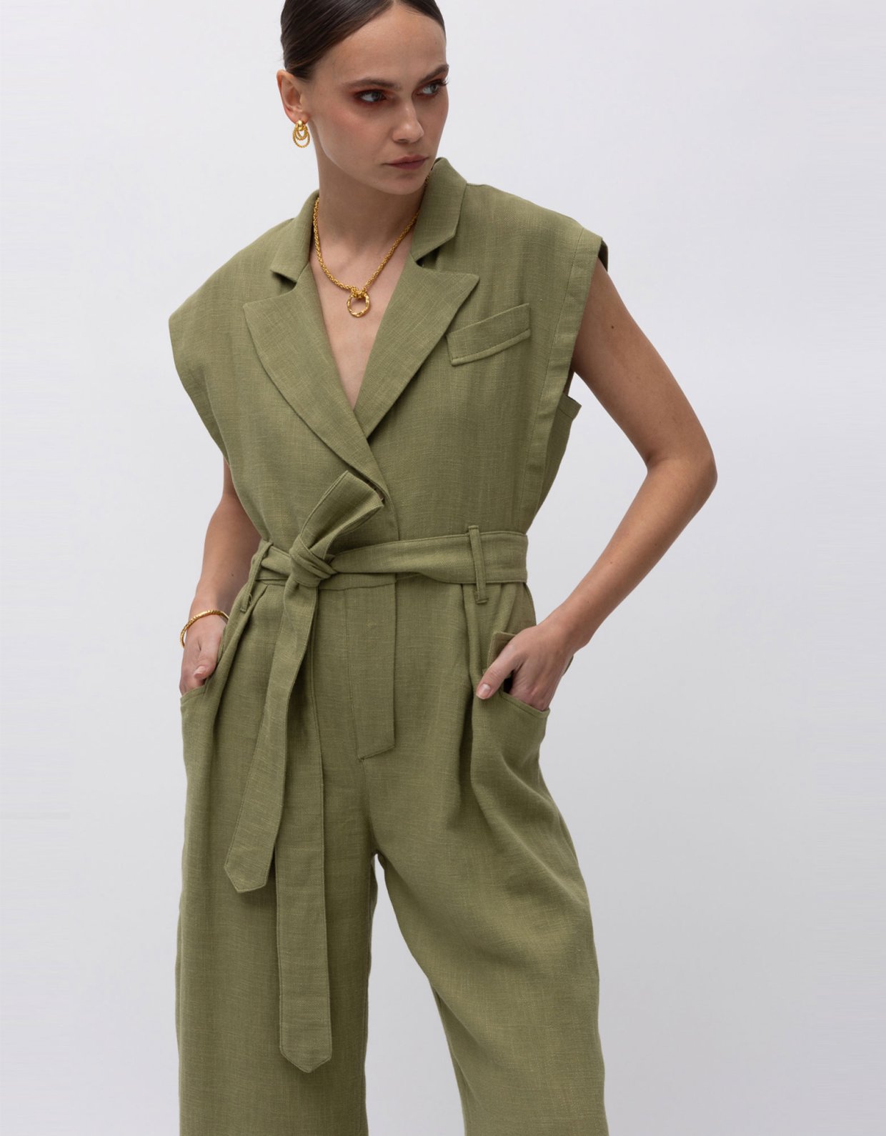 Mallory the label Apu jumpsuit olive