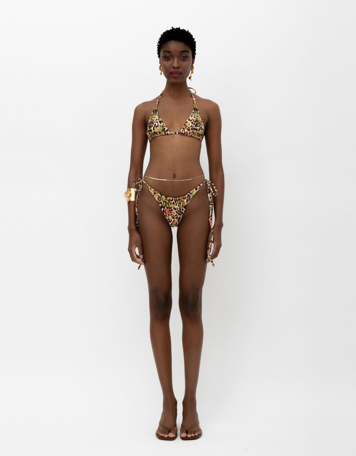 Mallory the label Roar bikini leopard floral print