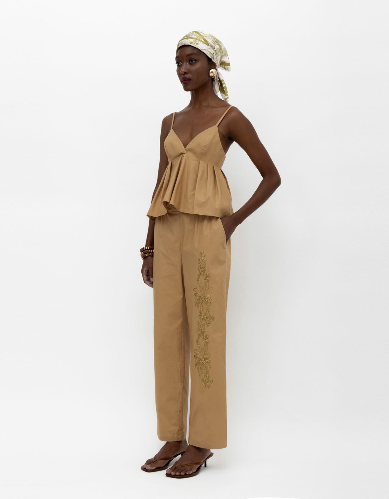 Mallory the label Bahari pants brown