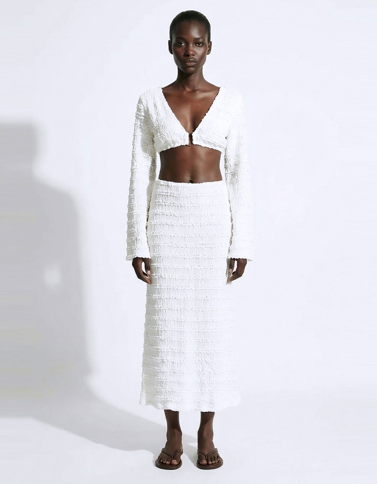 Mallory the label Tequila crop top white