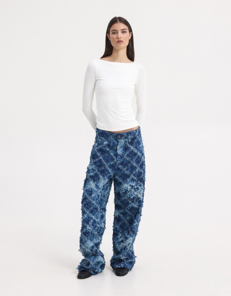 Sunset go Monica rhombus jeans tie die