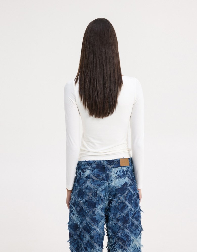 Sunset go Monica rhombus jeans tie die
