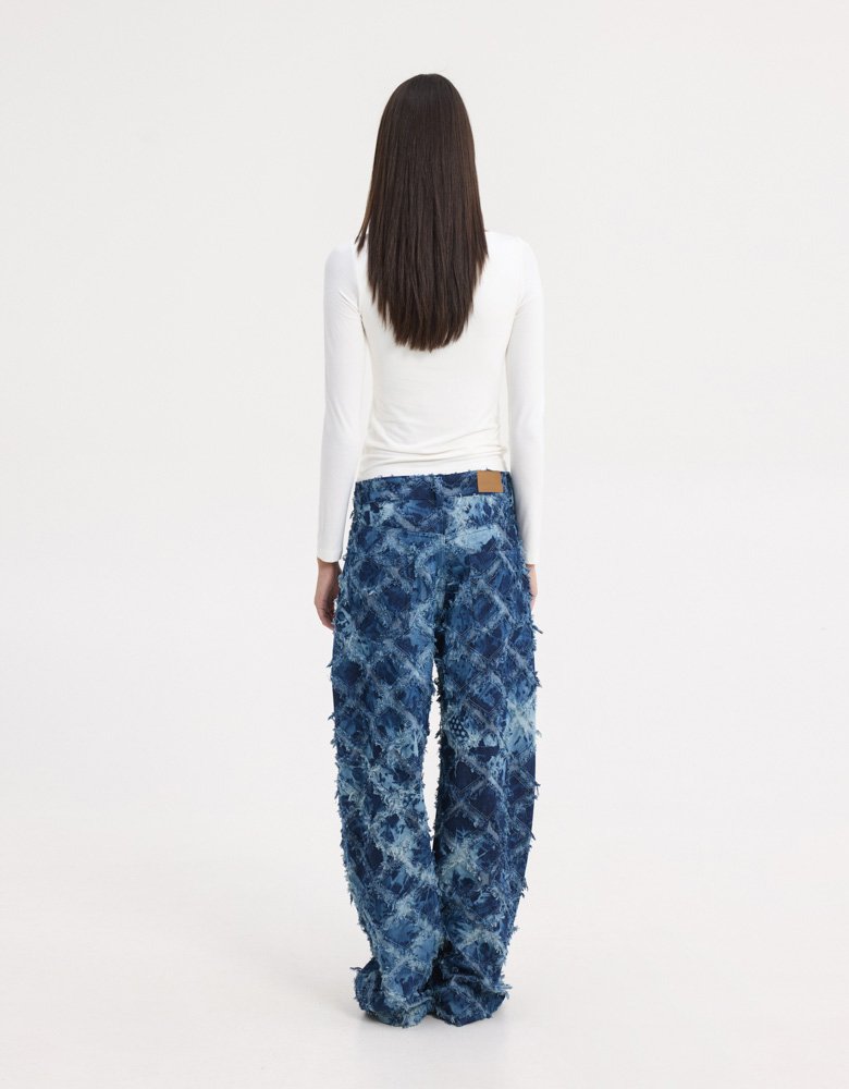 Sunset go Monica rhombus jeans tie die