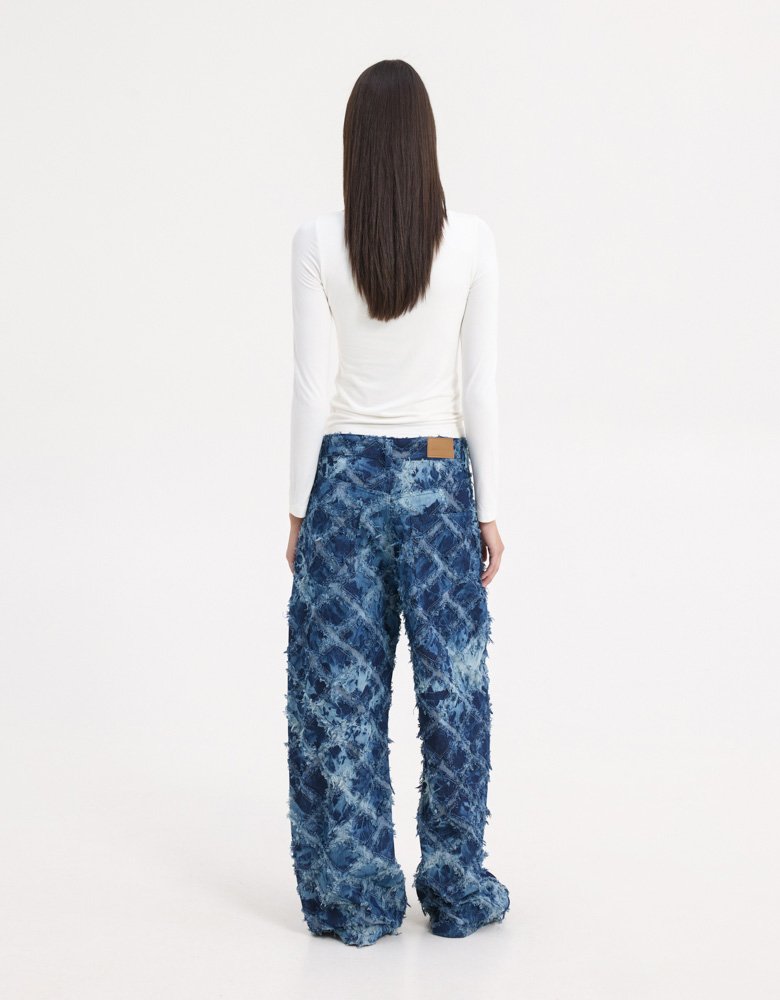 Sunset go Monica rhombus jeans tie die