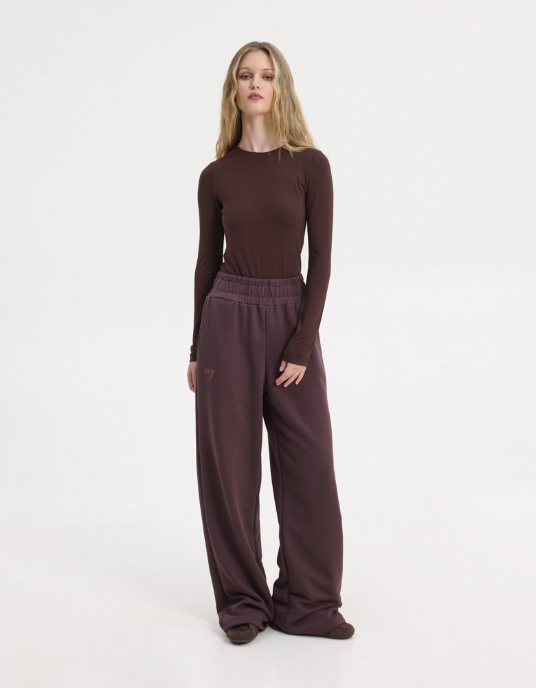 Sunset go Zen sweatpants dark brown