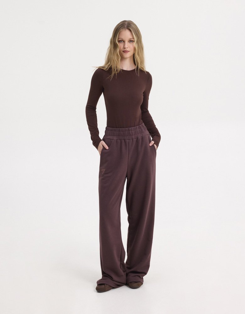 Sunset go Zen sweatpants dark brown