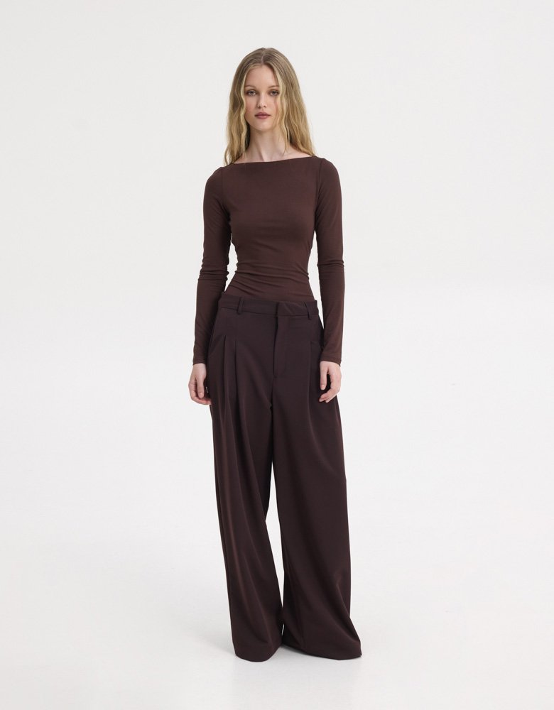 Sunset go Lauryn pants dark brown