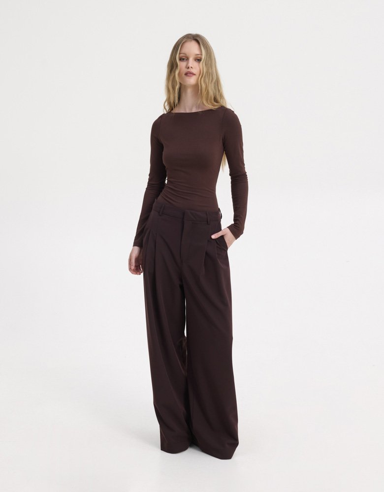Sunset go Lauryn pants dark brown