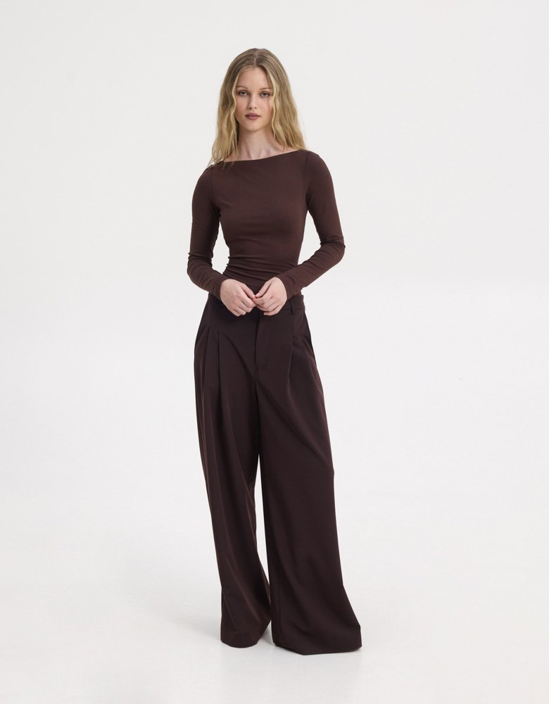 Sunset go Lauryn pants dark brown