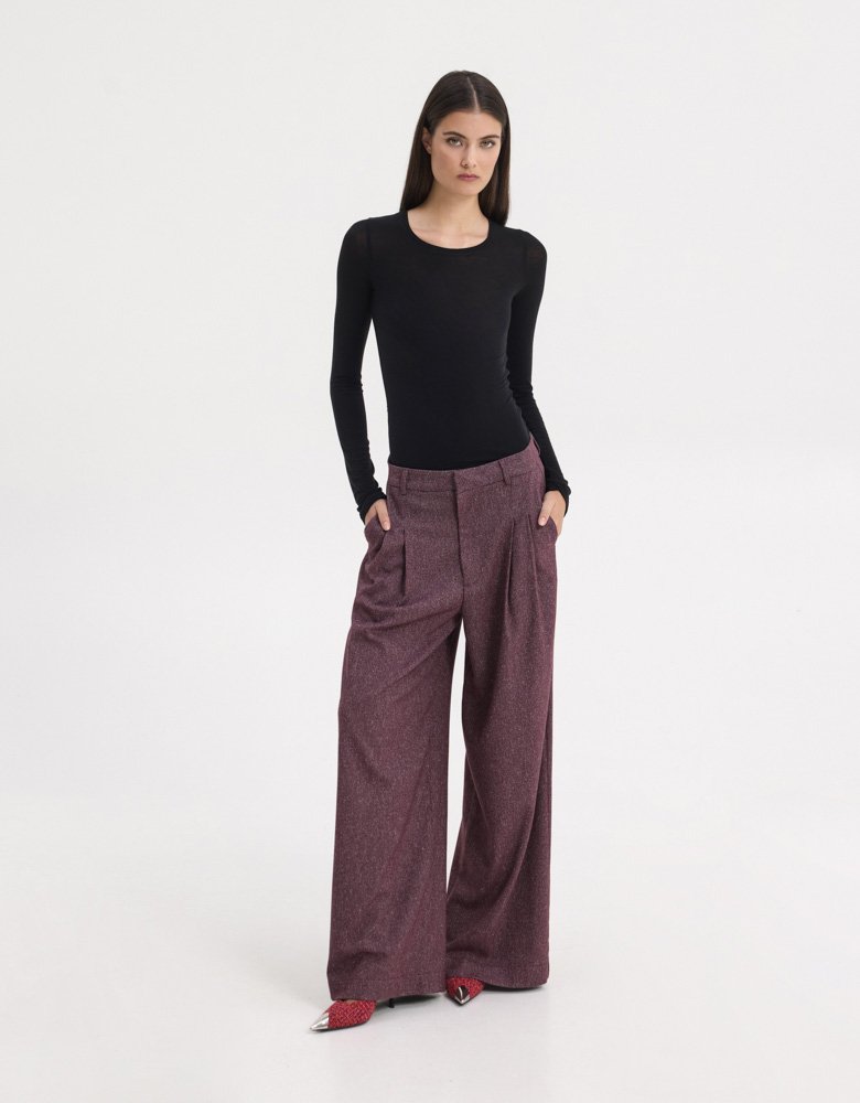 Sunset go Naya pants mélange aubergine