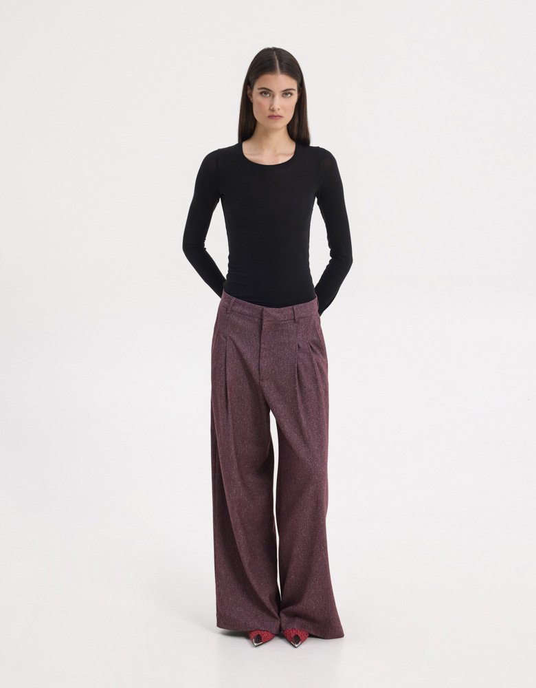 Sunset go Naya pants mélange aubergine