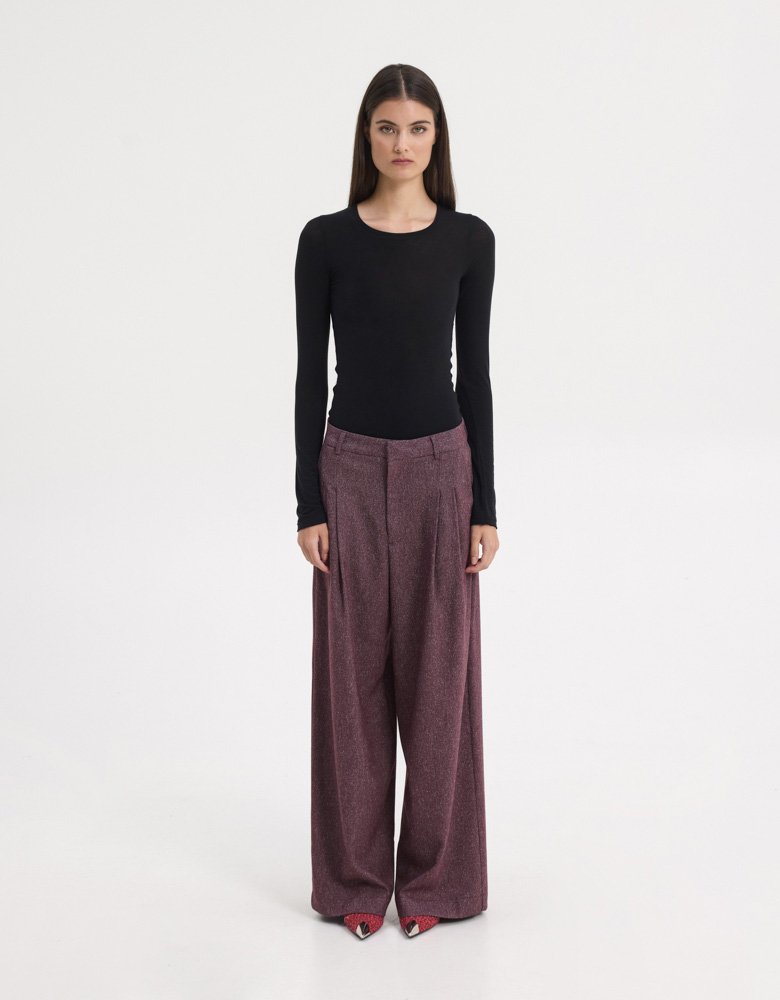 Sunset go Naya pants mélange aubergine