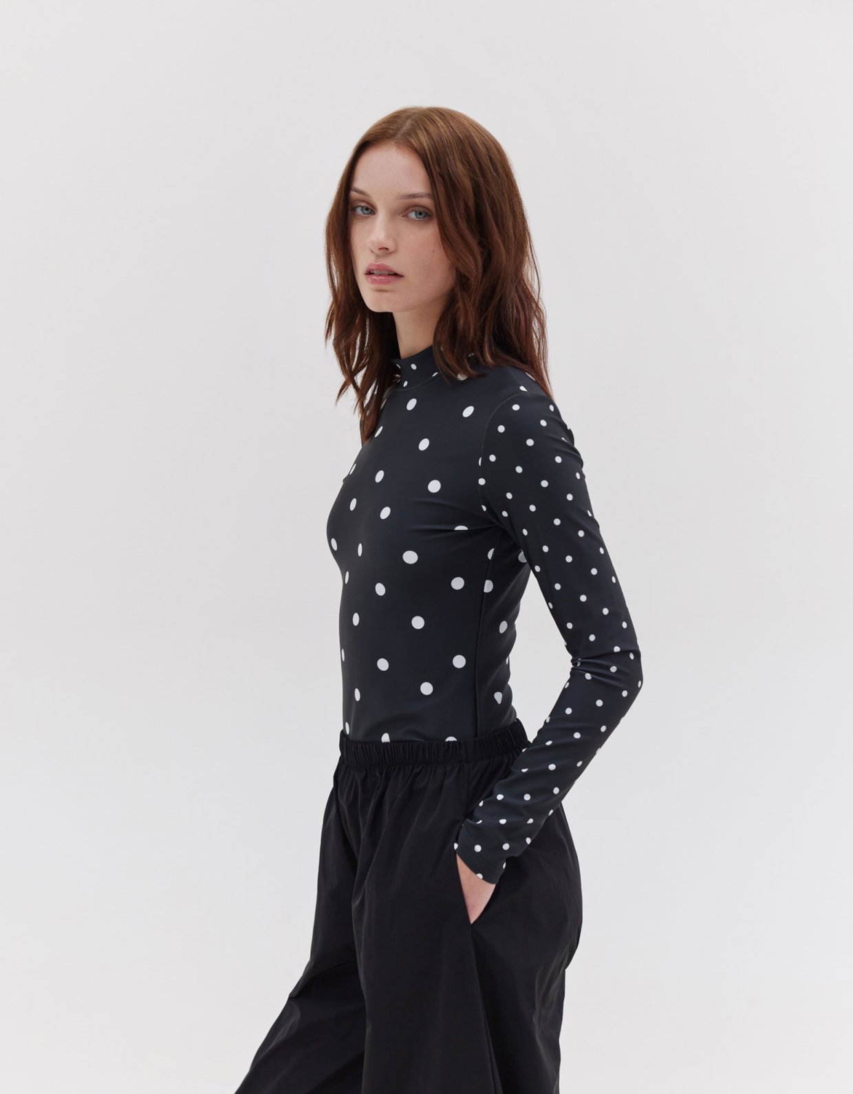 Sunset go Gilda top polka dots