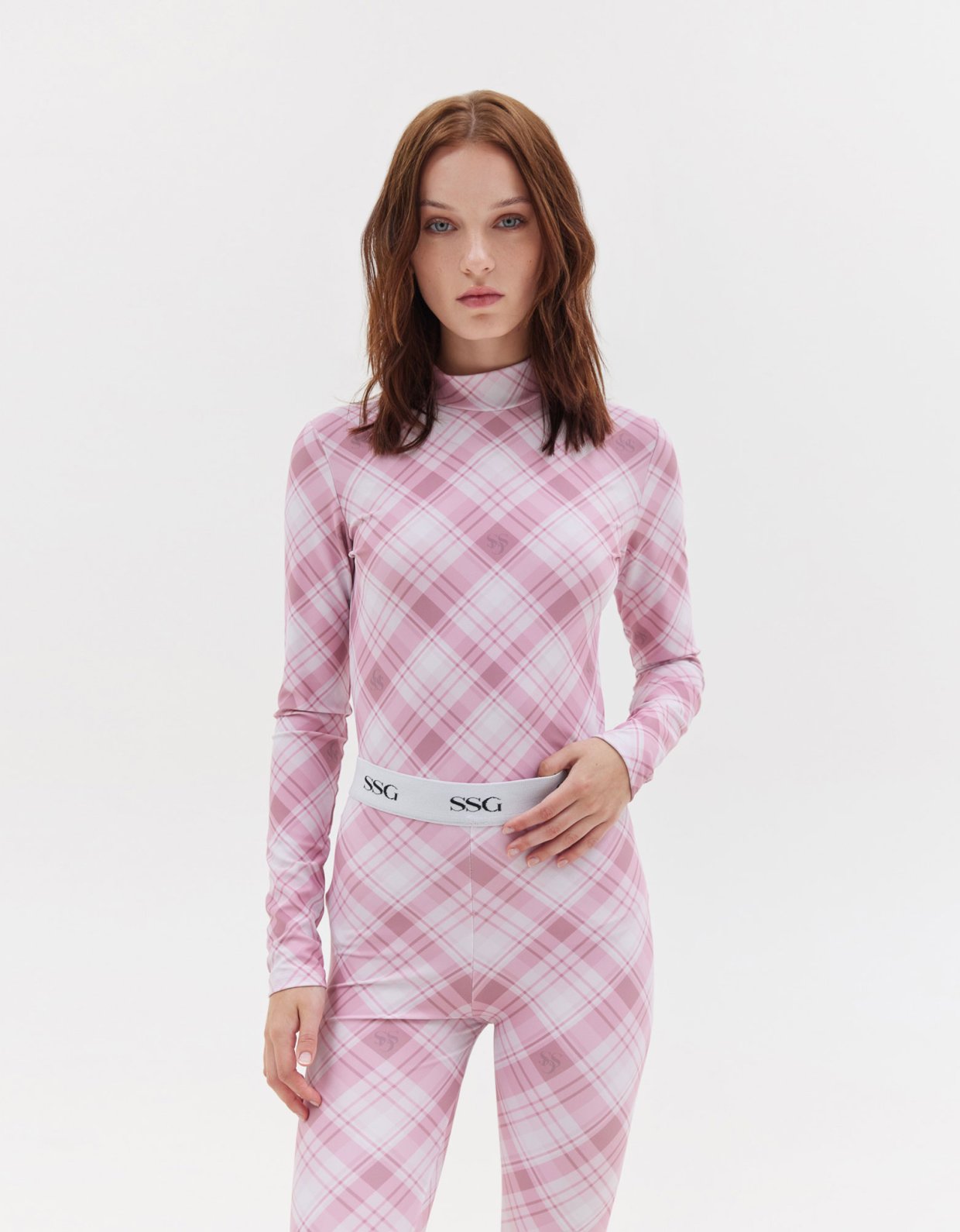 Sunset go Gilda top pink plaid