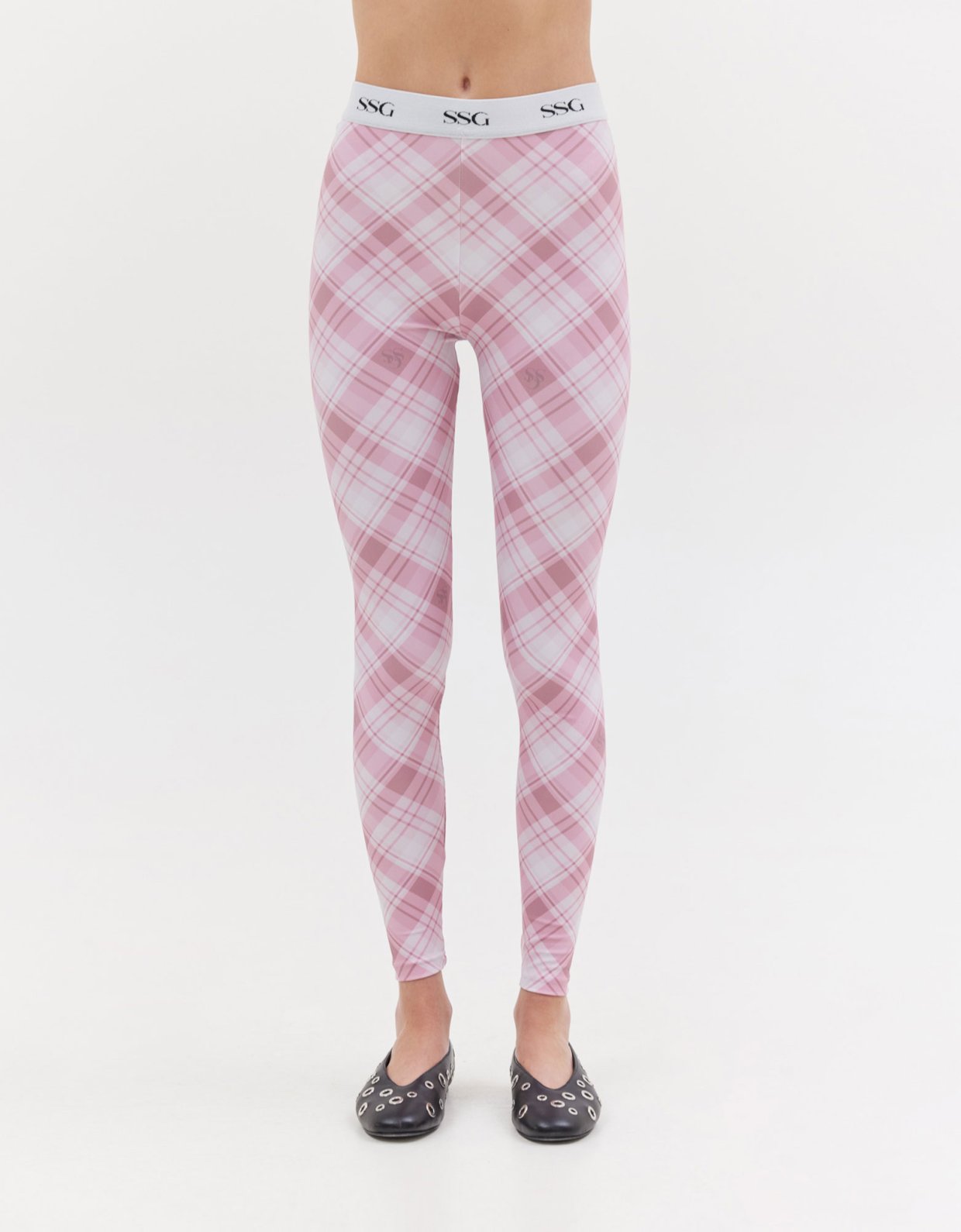 Sunset go Avonia leggings pink plaid