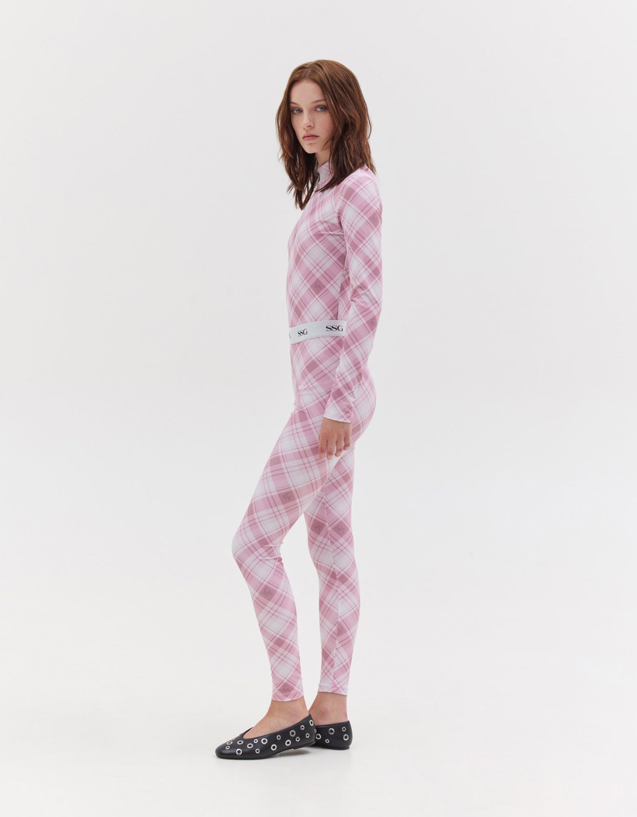 Sunset go Avonia leggings pink plaid