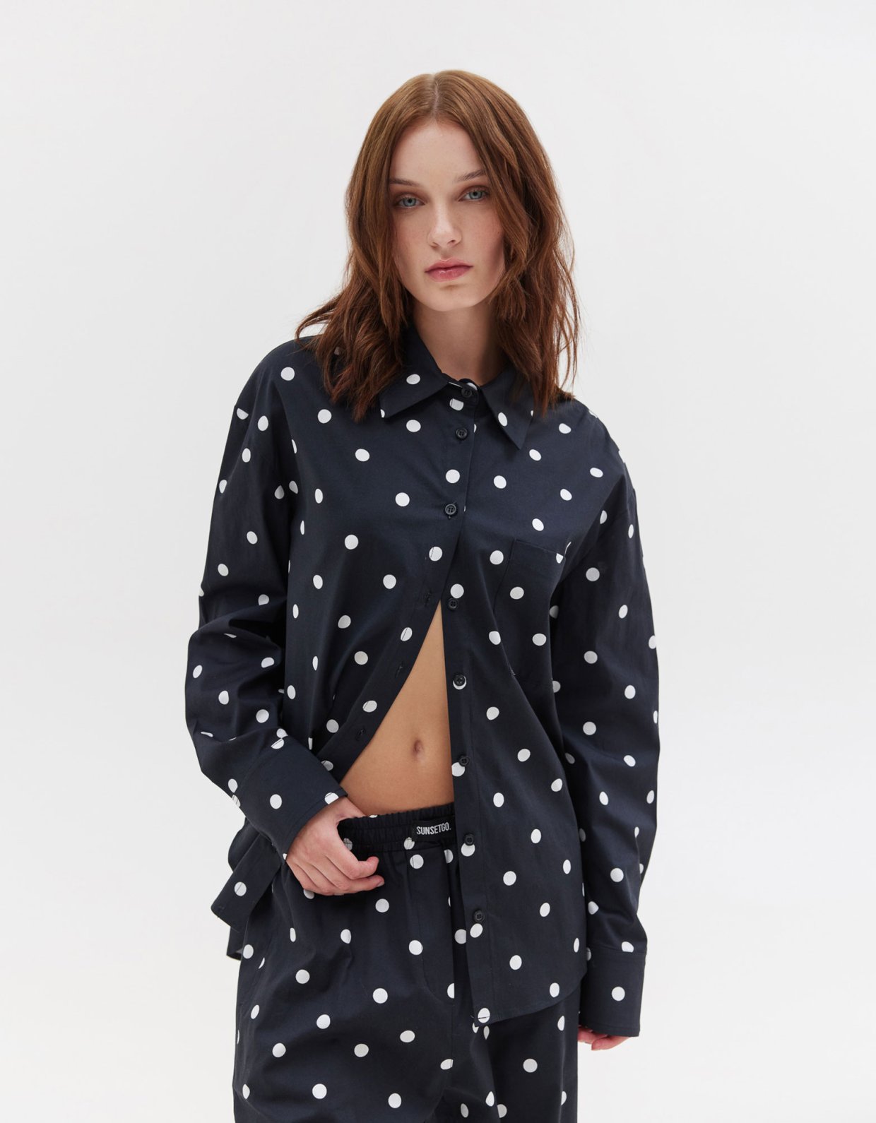 Sunset go Agnes shirt polka dots