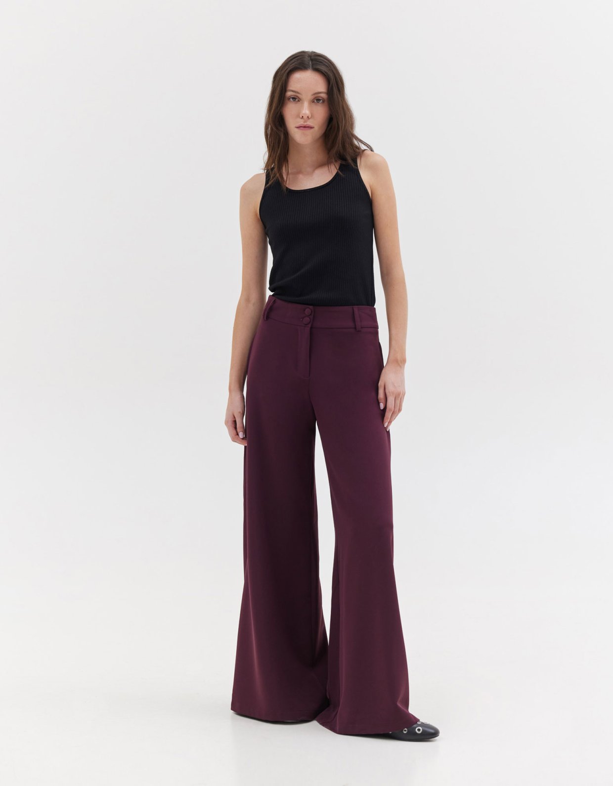 Sunset go Dione wide leg pants aubergine