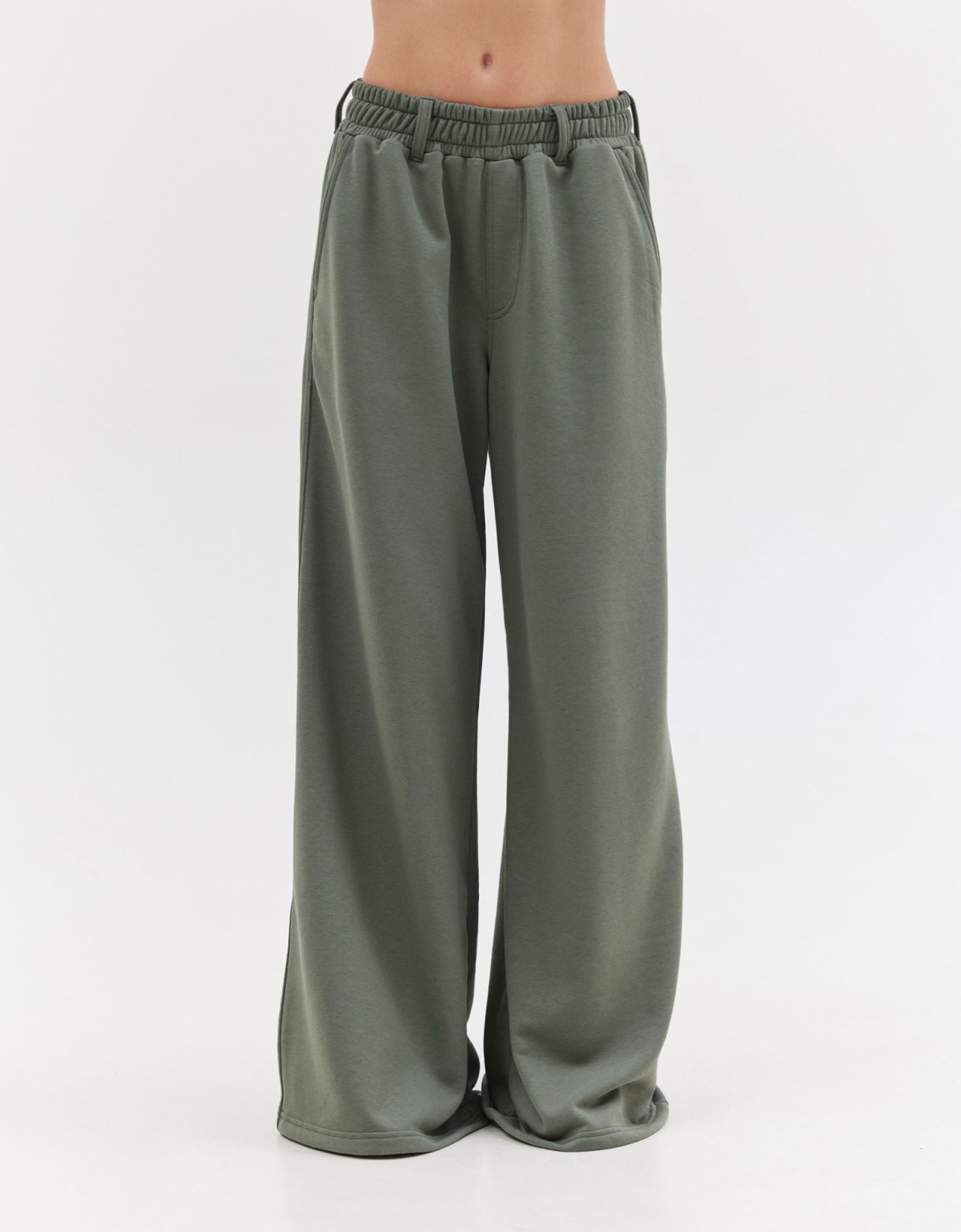 Sunset go Ivy wide track pants khaki