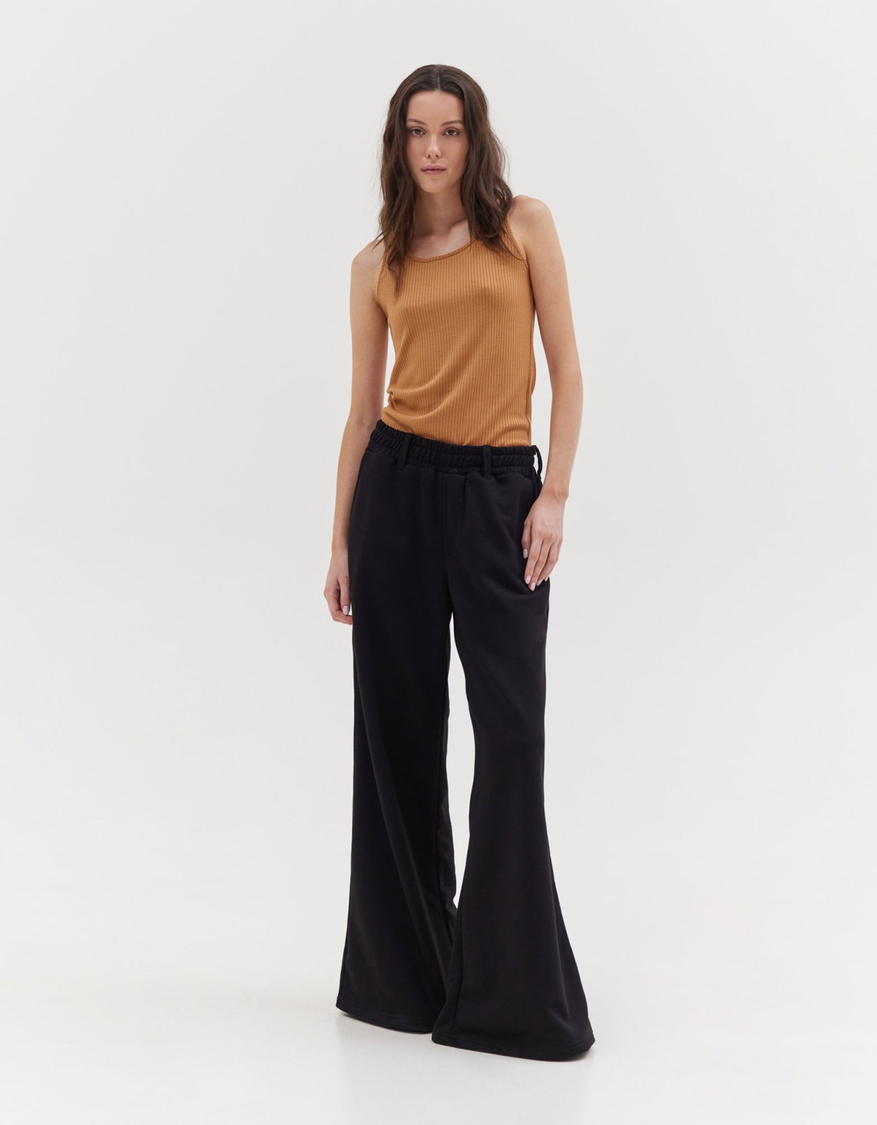 Sunset go Ivy wide track pants black