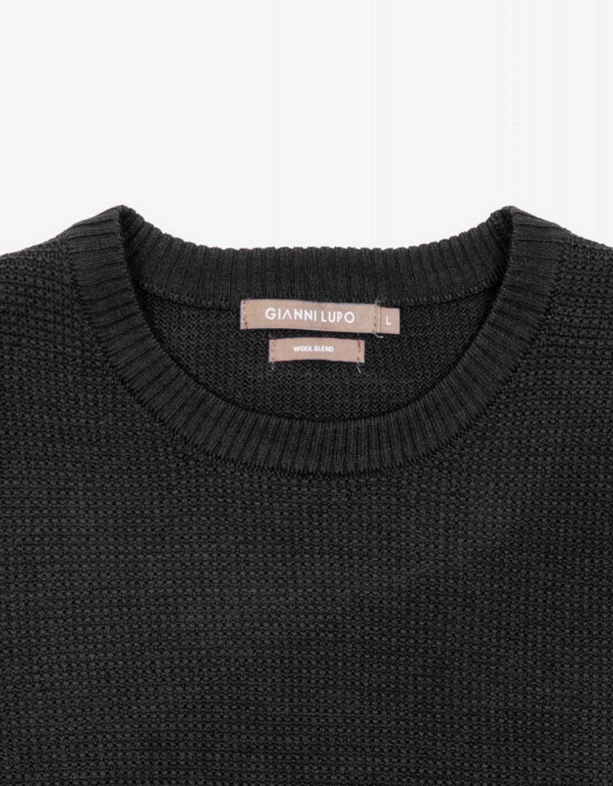 Gianni Lupo Black ribbed sweater