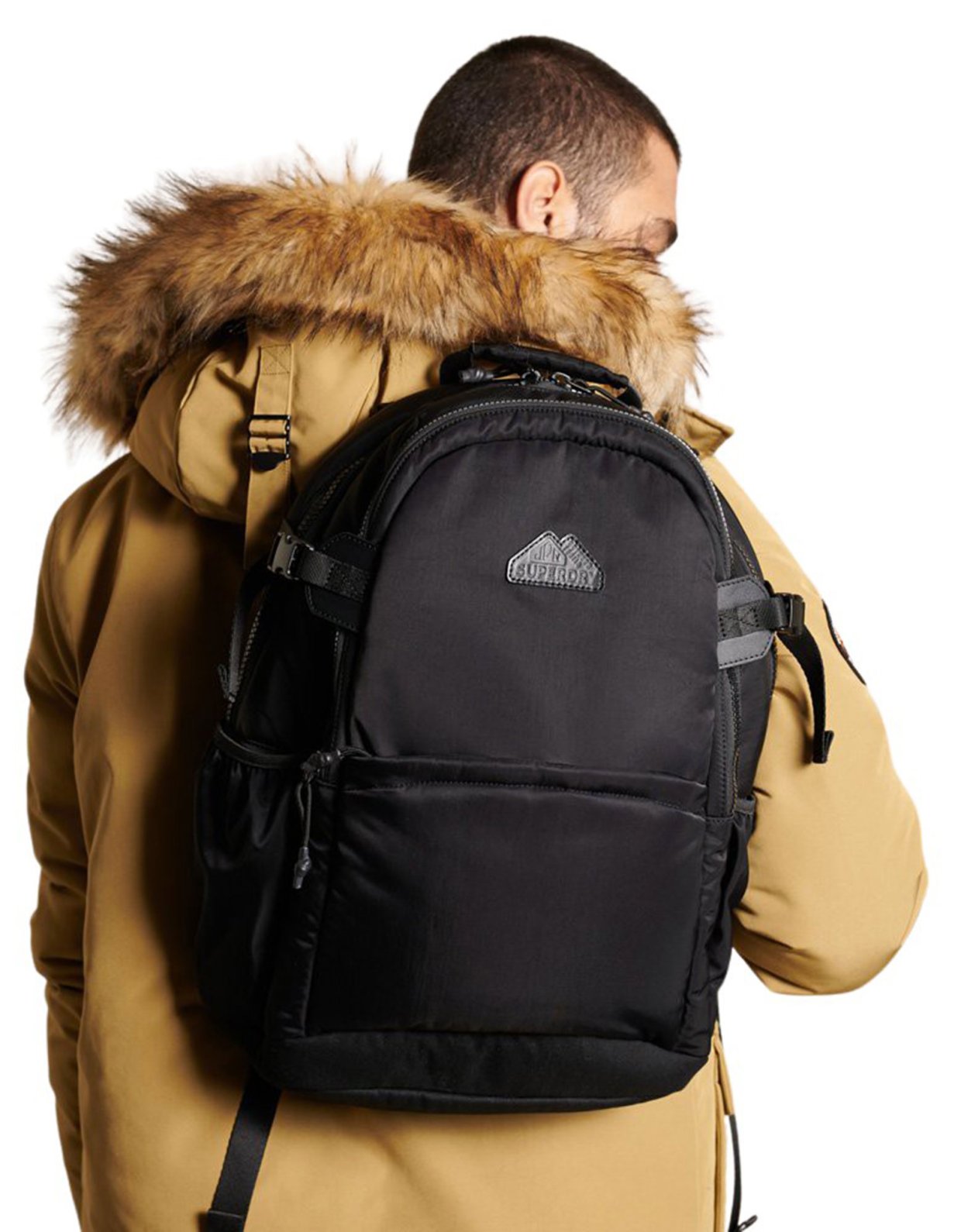 Superdry Nylon tarp backpack black