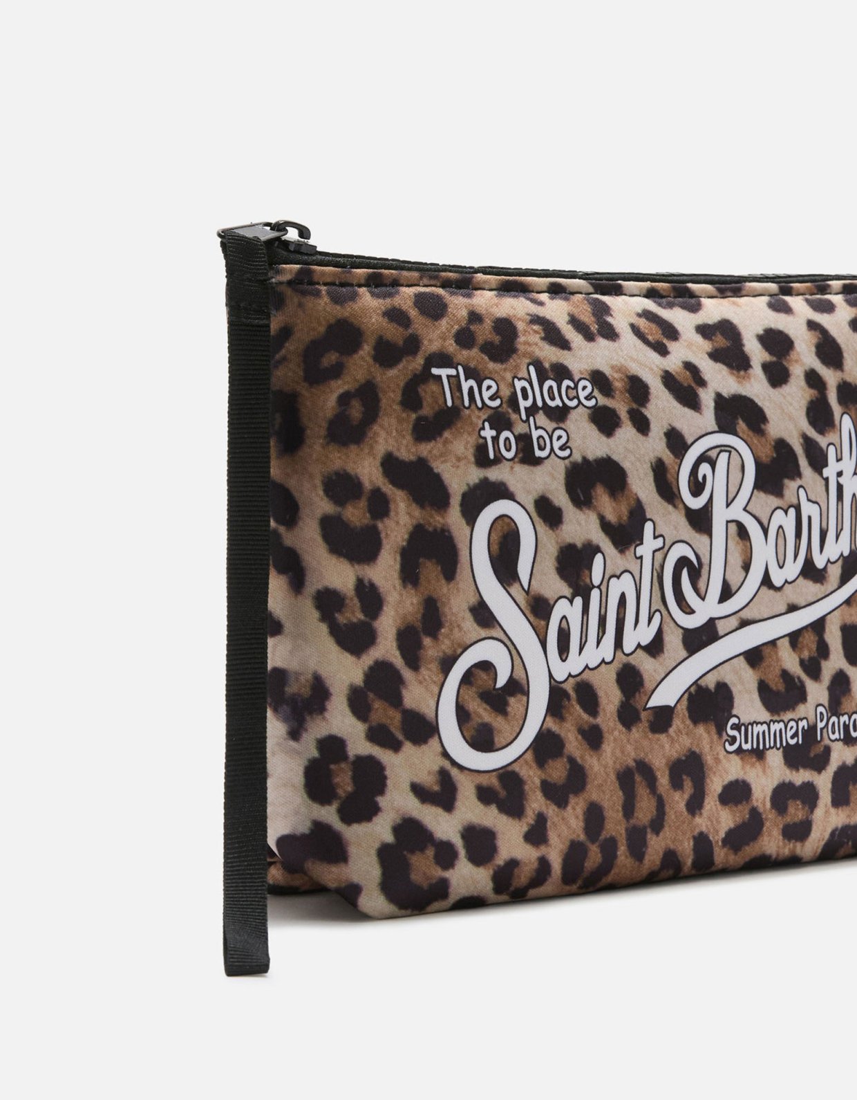 MC2 Saint Barth Aline scuba pouch with leopard print