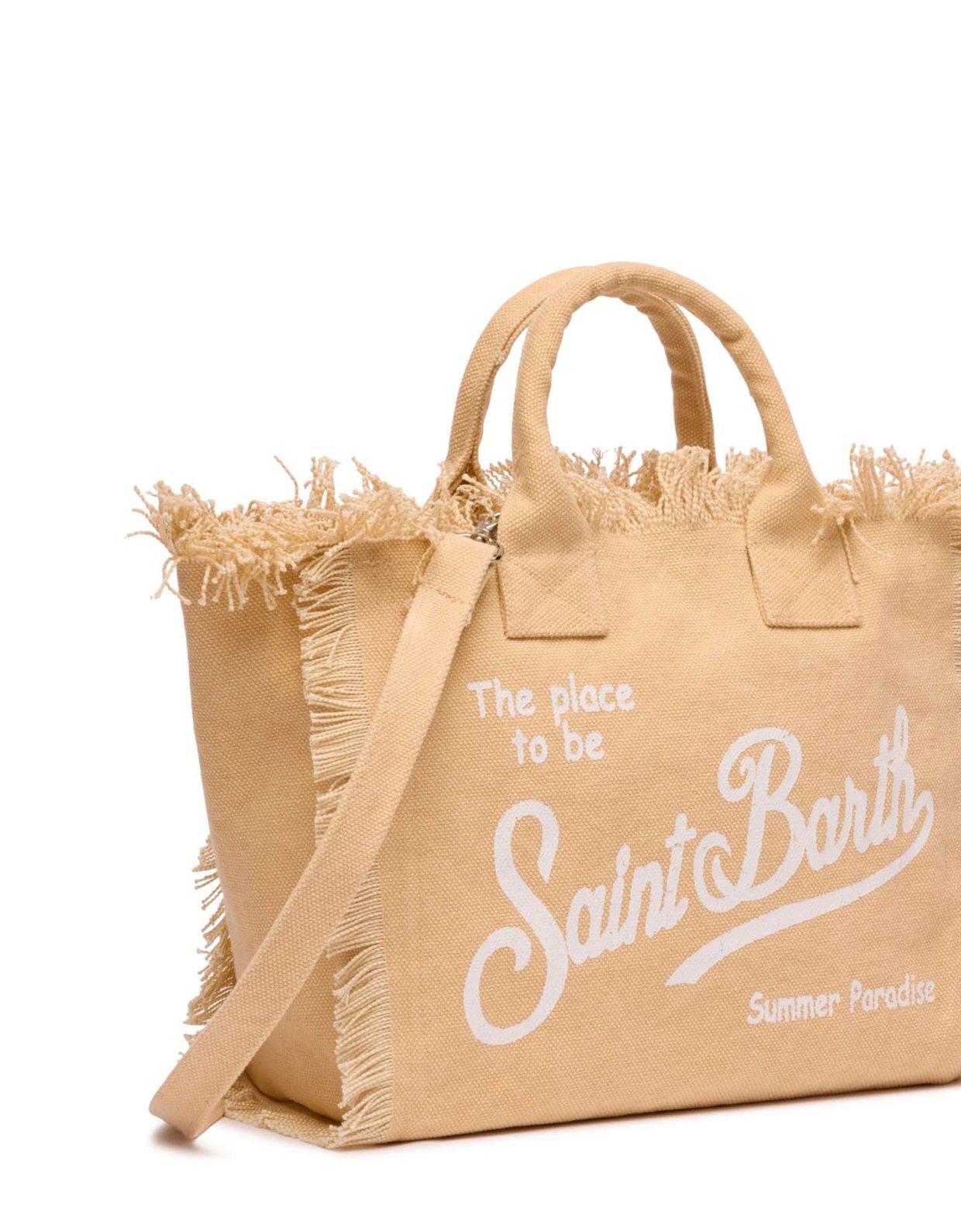 MC2 Saint Barth Colette beige cotton canvas handbag