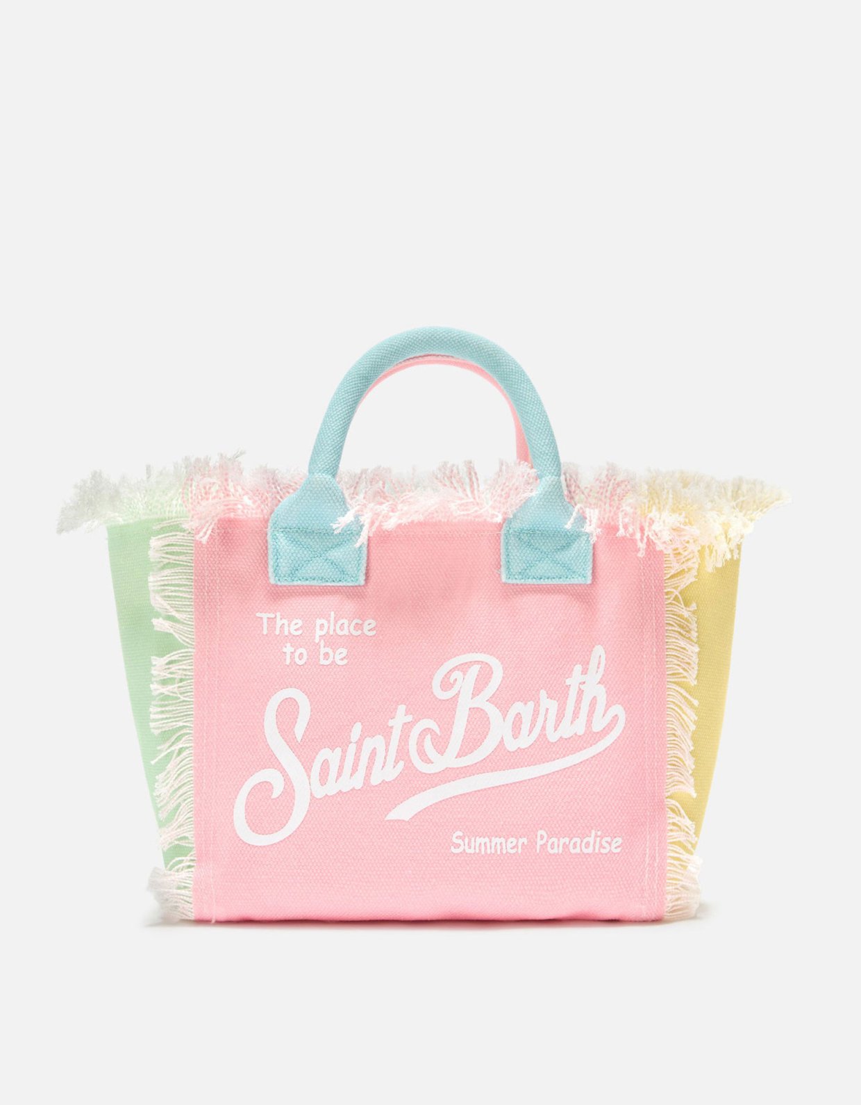 MC2 Saint Barth Colette canvas multicolor bag with color block design