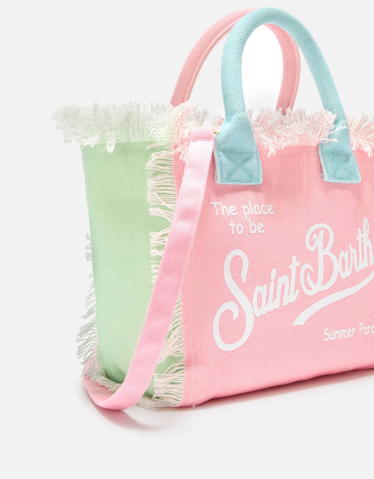 MC2 Saint Barth Colette canvas multicolor bag with color block design