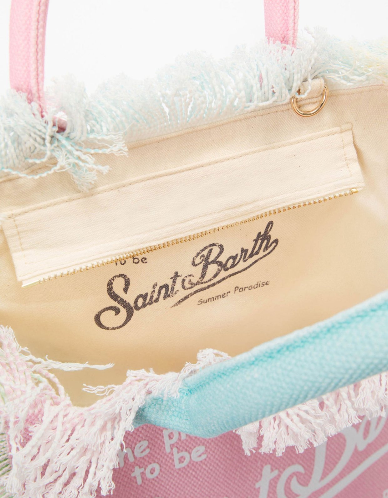 MC2 Saint Barth Colette canvas multicolor bag with color block design