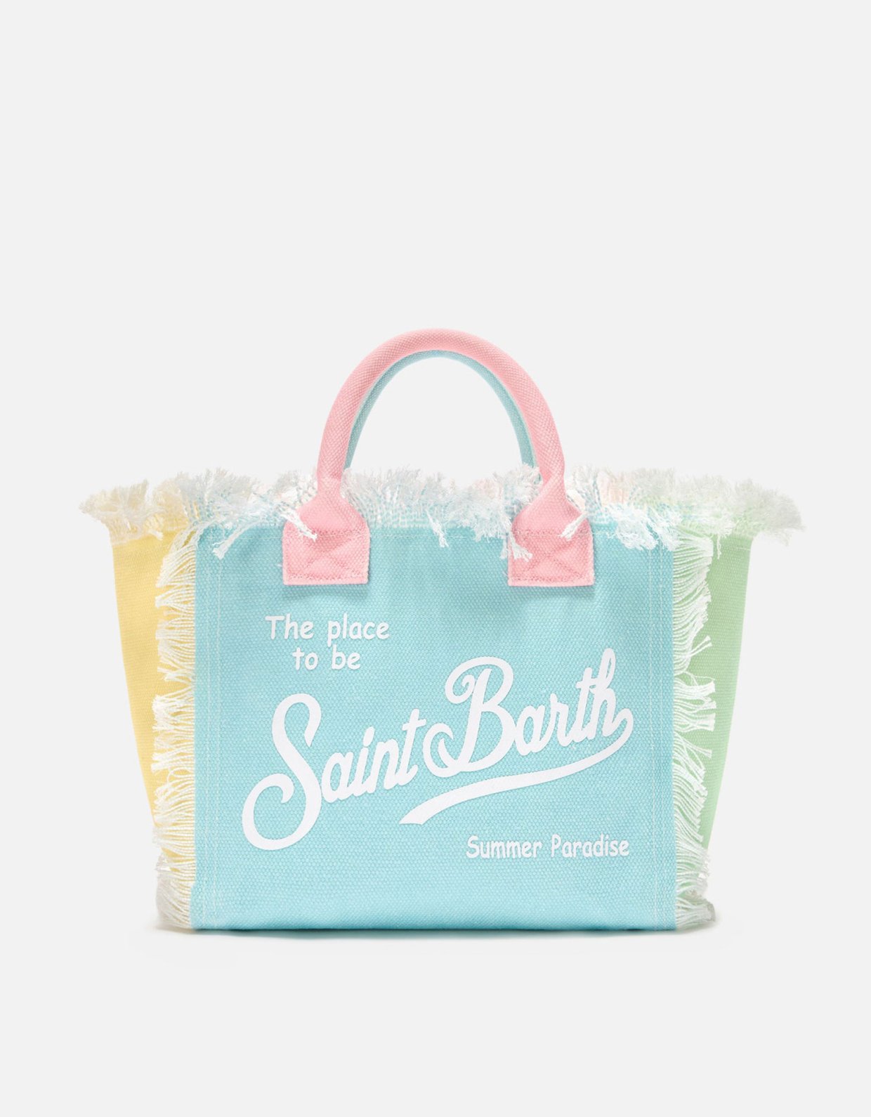 MC2 Saint Barth Colette canvas multicolor bag with color block design