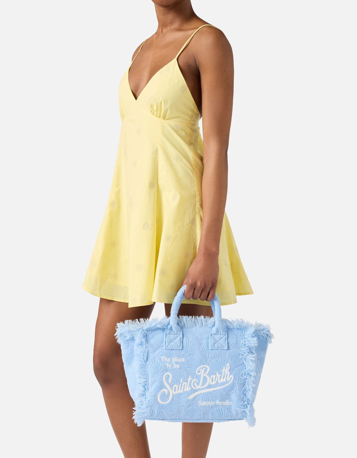 MC2 Saint Barth Terry effect Colette bag with raised shell detail