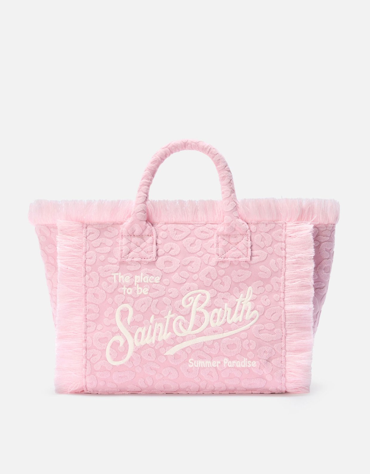 MC2 Saint Barth Terry effect Colette bag with raised leopard pattern