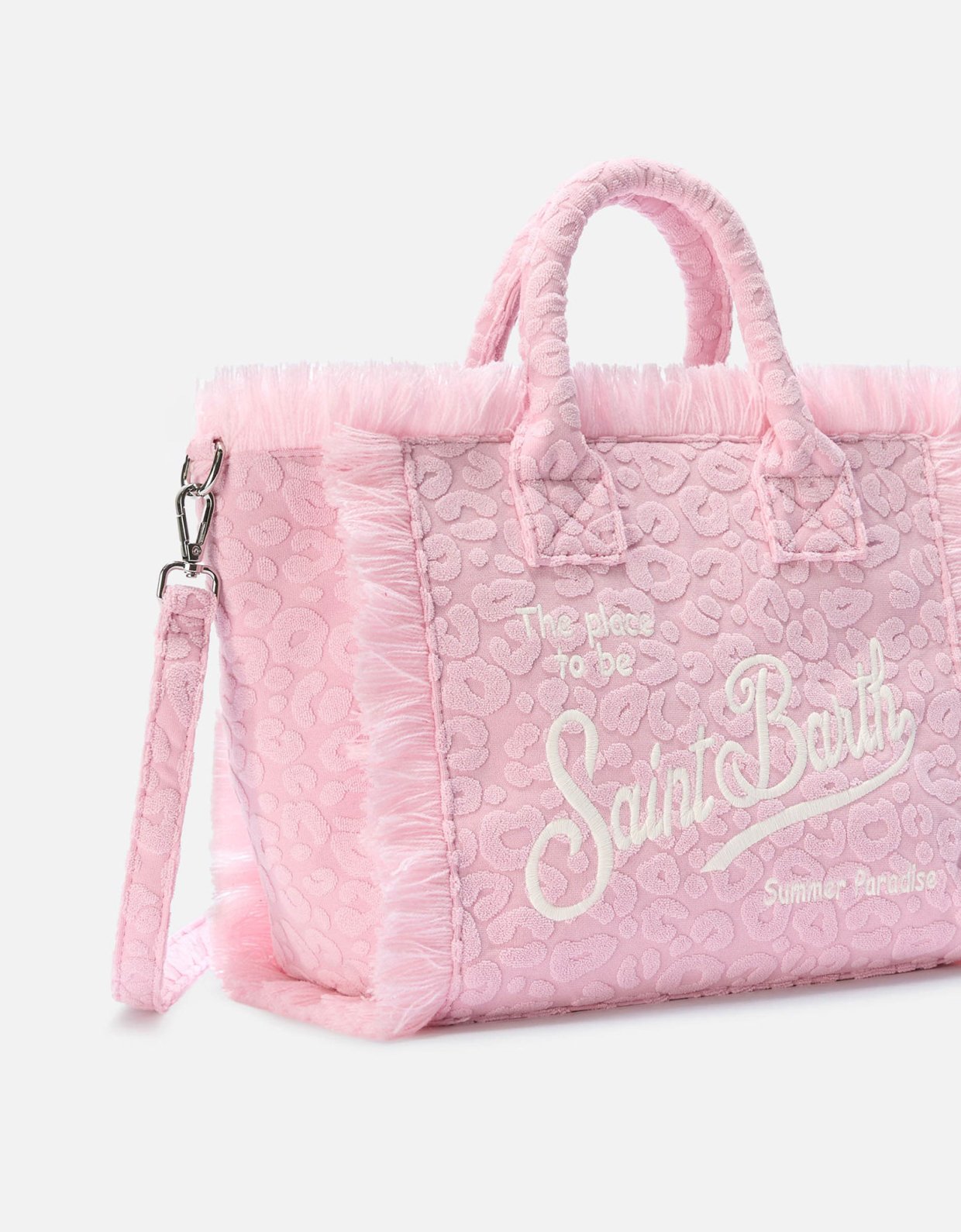 MC2 Saint Barth Terry effect Colette bag with raised leopard pattern