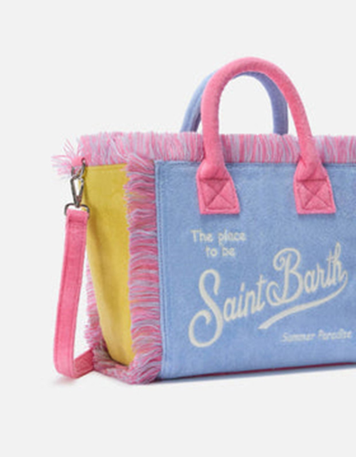 MC2 Saint Barth Colette terry effect multicolor color block bag