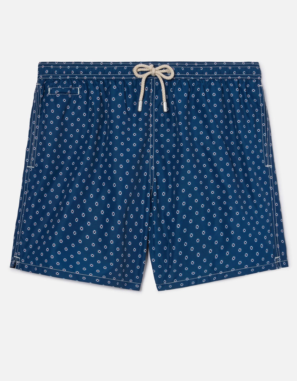 MC2 Saint Barth Navy lighting micro swim shorts with mini lifebuoy print