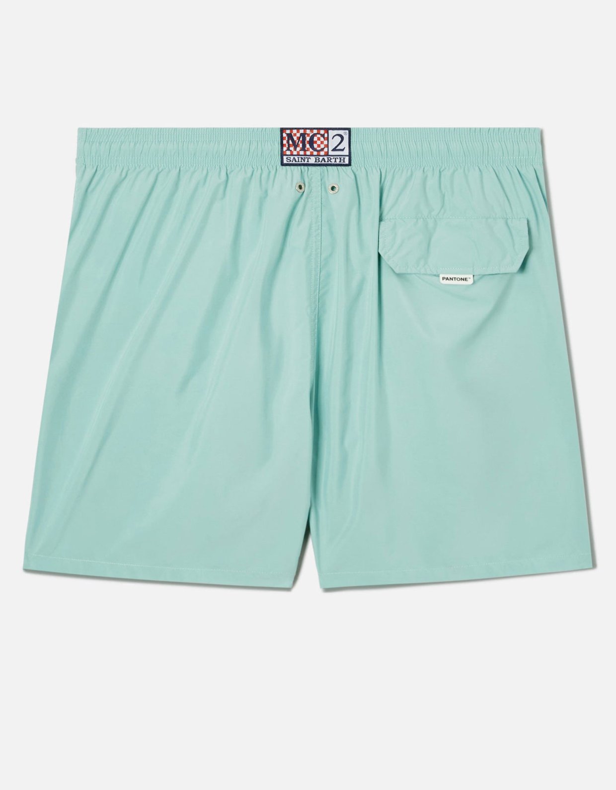 MC2 Saint Barth Lightweight fabric sage green swim shorts lighting pantone