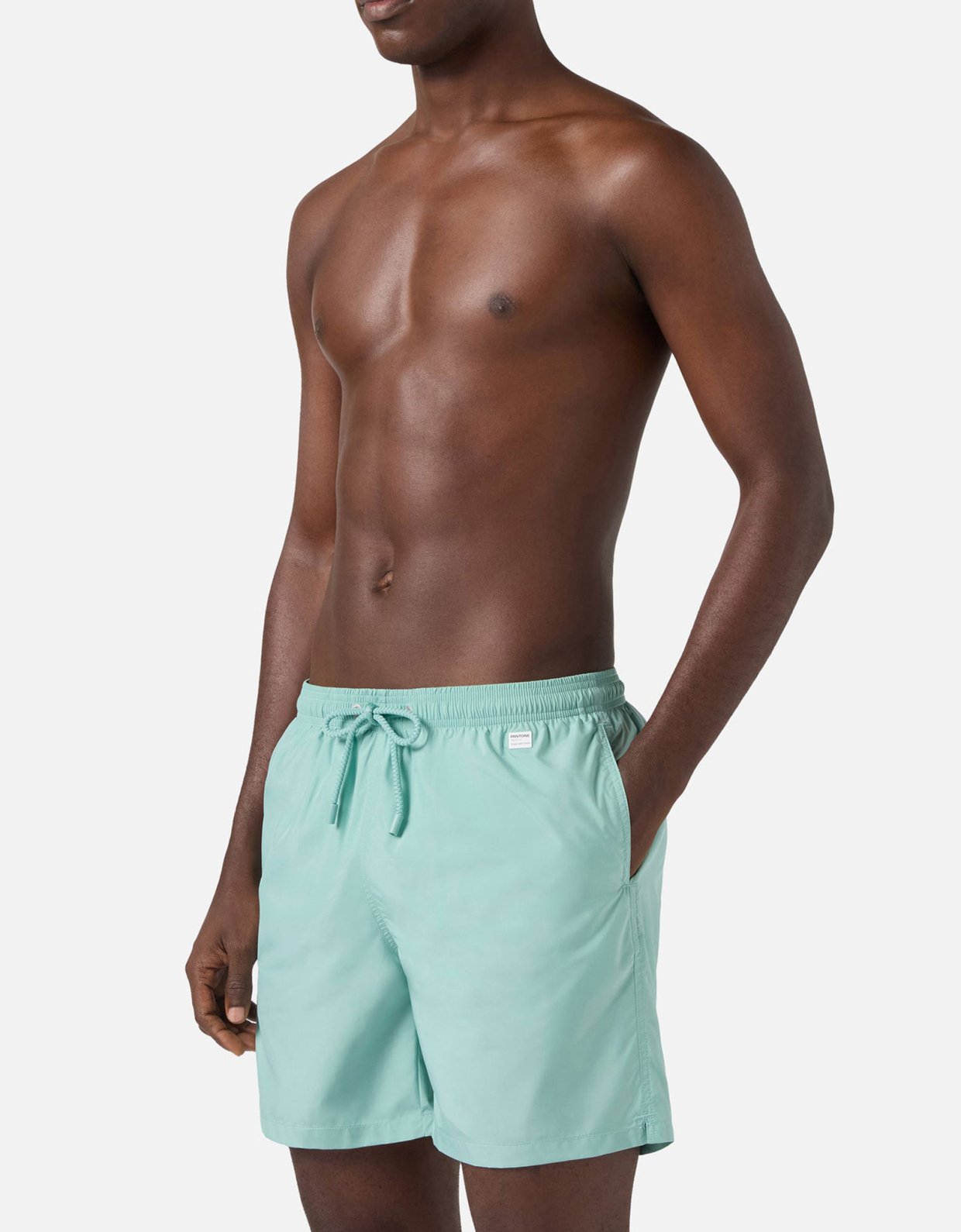 MC2 Saint Barth Lightweight fabric sage green swim shorts lighting pantone