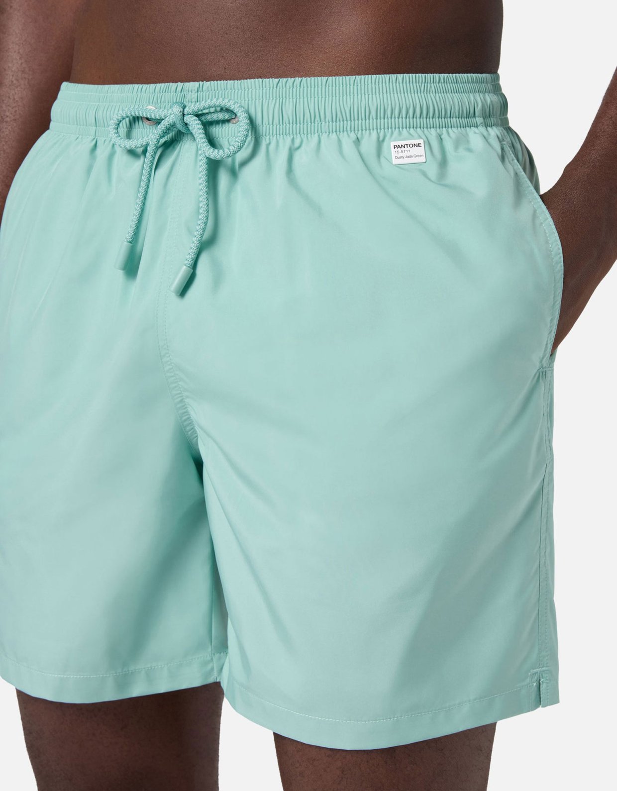 MC2 Saint Barth Lightweight fabric sage green swim shorts lighting pantone