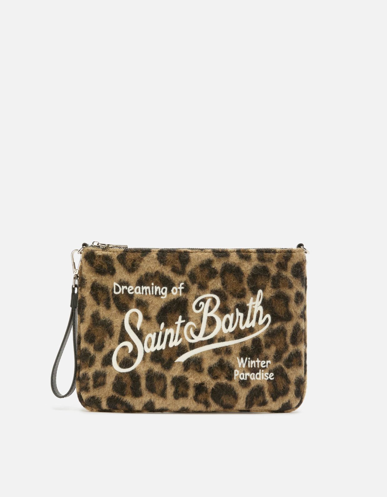MC2 Saint Barth Parisienne crossbody bag in leopard wool blend
