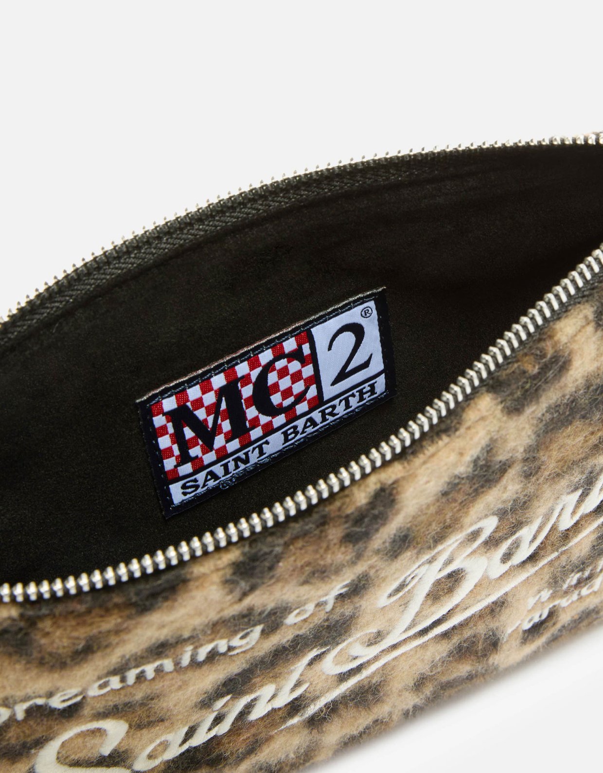 MC2 Saint Barth Parisienne crossbody bag in leopard wool blend