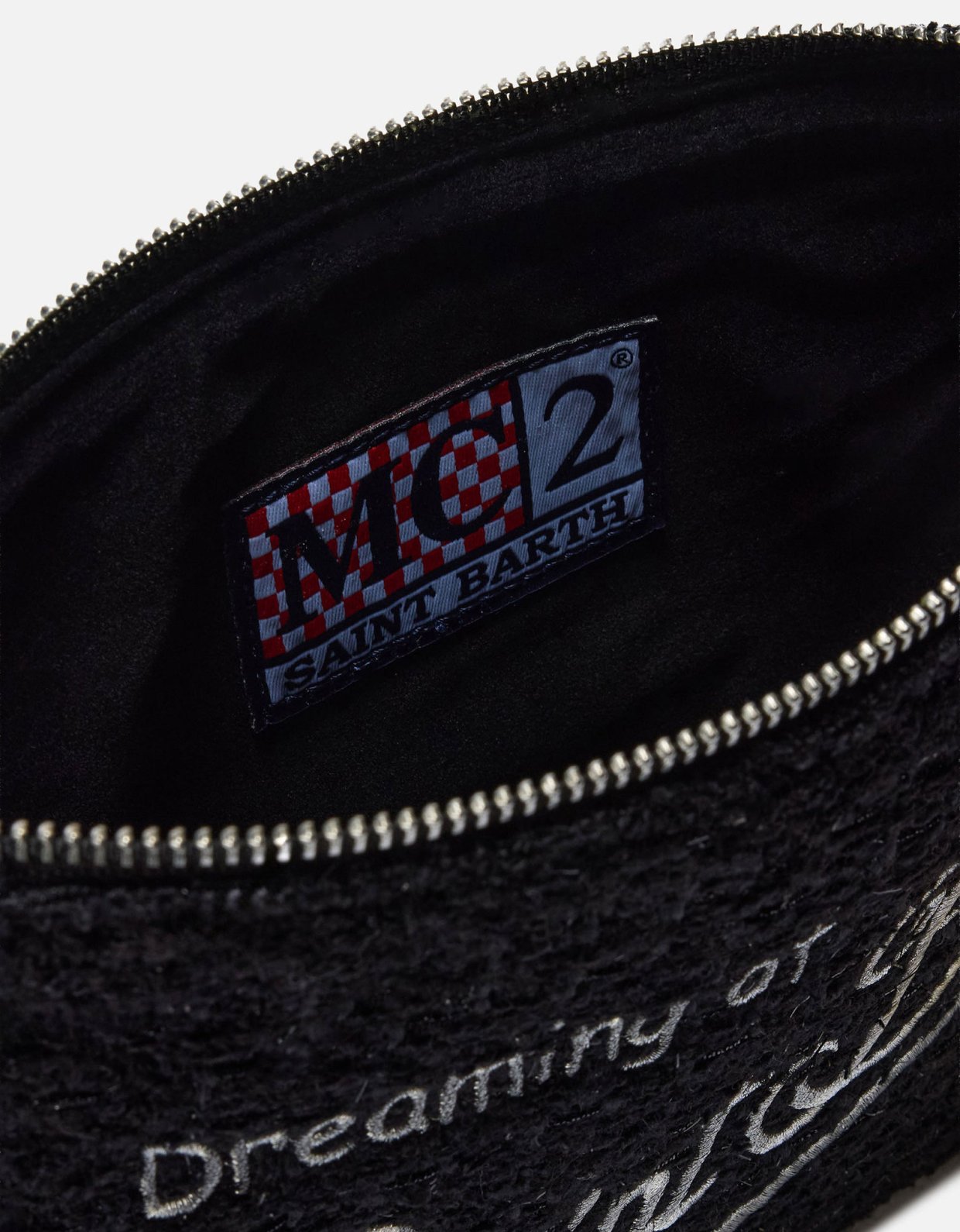 MC2 Saint Barth Parisienne tweed crossbody bag in black tweed