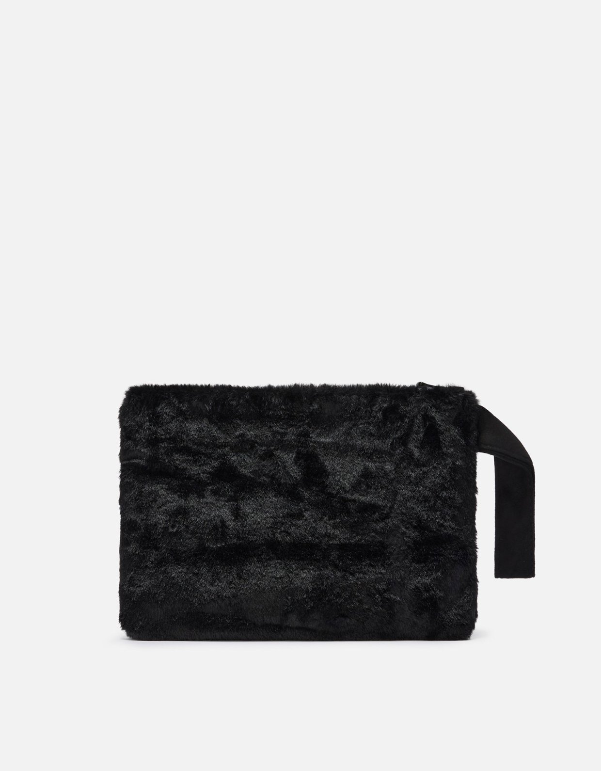 MC2 Saint Barth Pareasy pouch in black faux fur