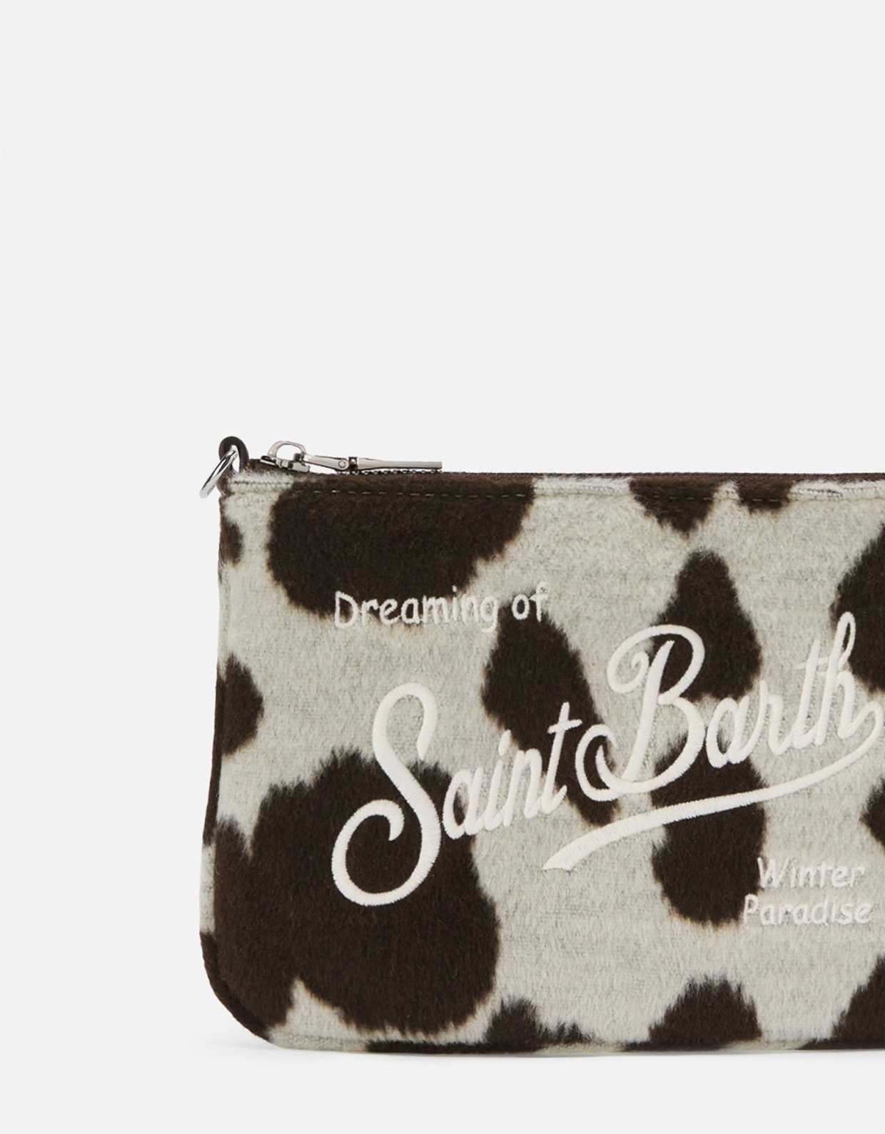 MC2 Saint Barth Parisienne mini shoulder bag in cow print wool blend